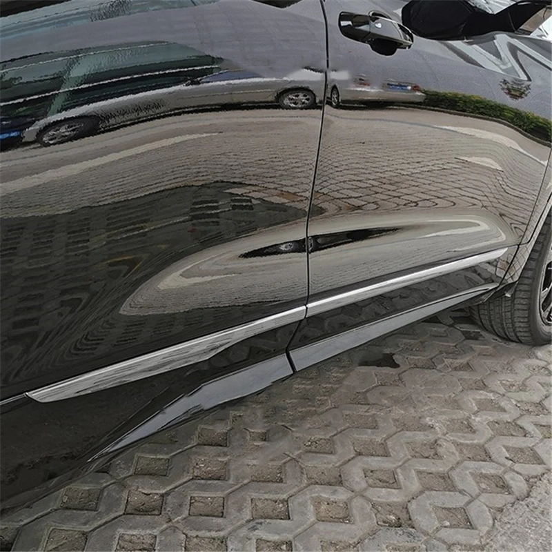 

WELKINRY For Chevrolet Blazer 2019 2020 2021 2022 2023 ABS Chrome Outer Car Body Door Side Moulding Bar Trim