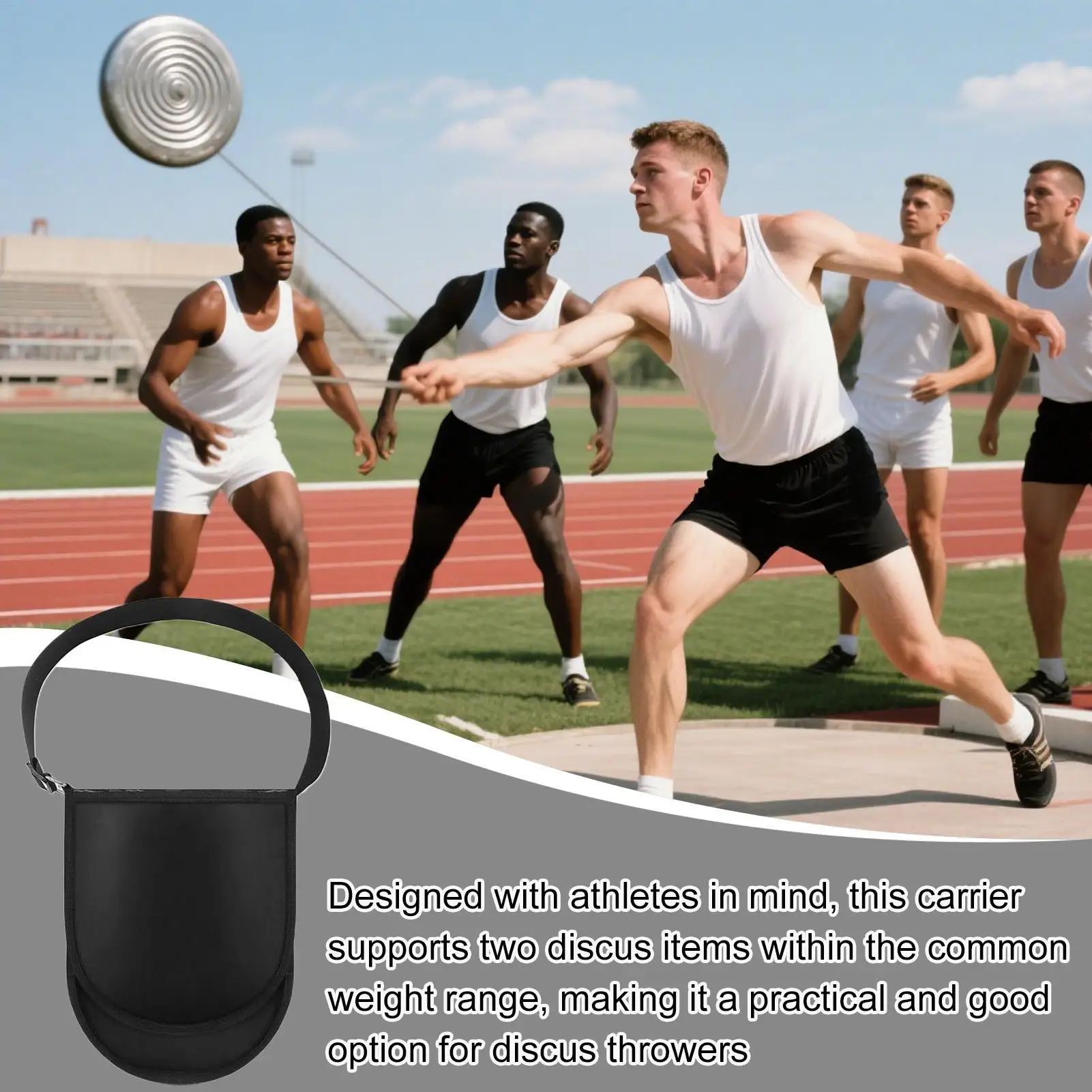 Discus Bag Adjustable Strap Discus Carry Case Transport Solution Carry Pouch For Fitness Outdoor Sports Equipment Competitions