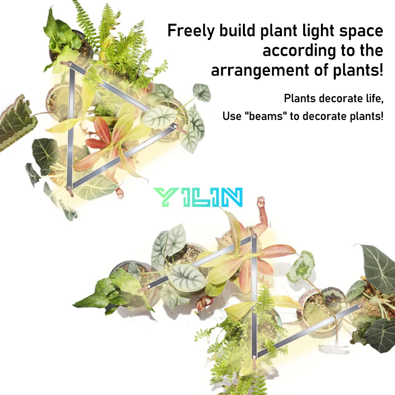 LED Light Beam Desktop Plant Grow Light Bar 25.6cm/10inch Full Spectrum Growing Line Lamp With Timer For Indoor Plants Growth