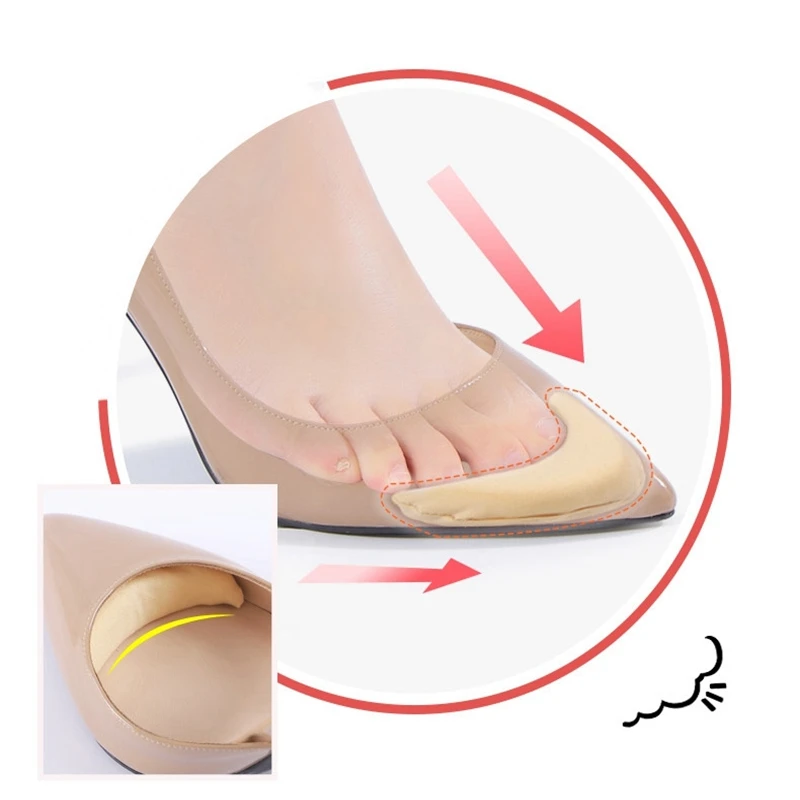 Anti-Pain Cushion Foot Forefoot Insole Shoe Pad Top Plug Pointed Round Shoe Inserts Insoles Toe Shoes Accessories