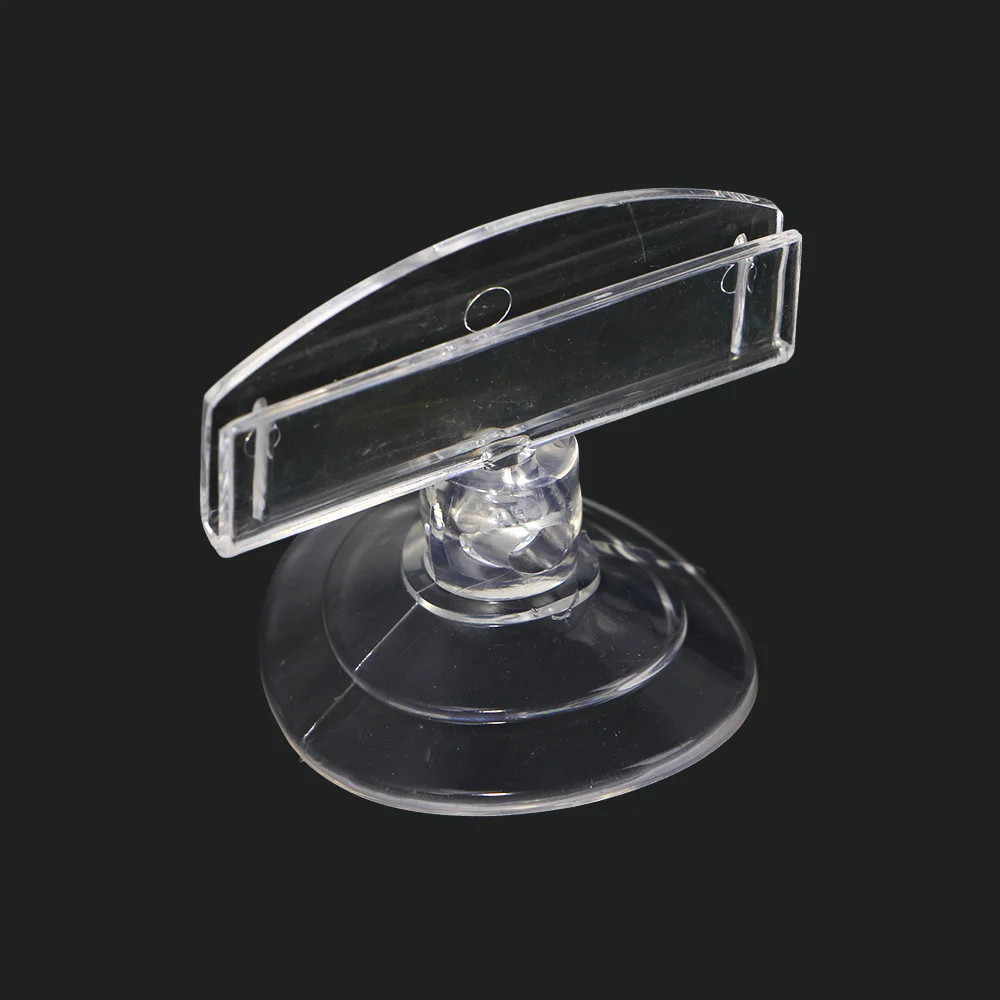 10Pcs Clear Plastic Suction Cup Clip Advertising Clips Sign Holder Label Clamp Glass Wall Mounting Price Tag Display