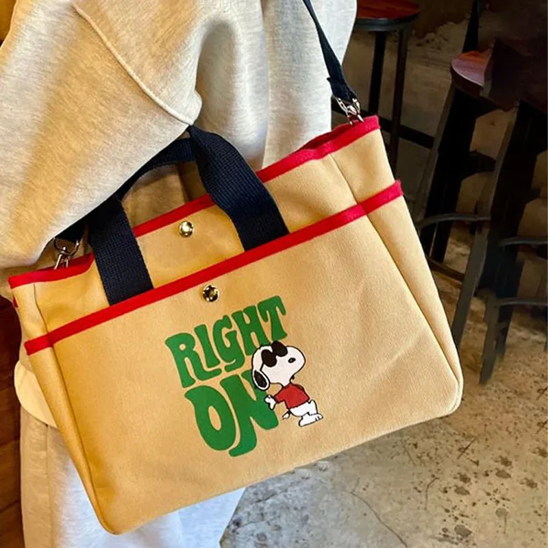 Snoopy New Cartoon Handbag Large Capacity Fashionable Women's Canvas ...