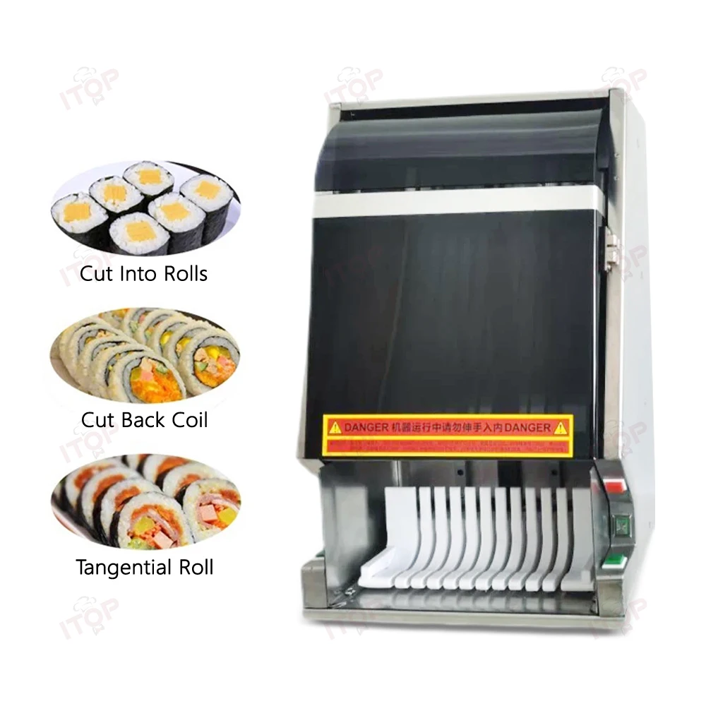 

ITOP Electric Sushi Cutter Sushi Slicer Sushi Cutting Machine Optional 8/10/12 Slice Efficient for Sushi restaurant/ Cafeteria
