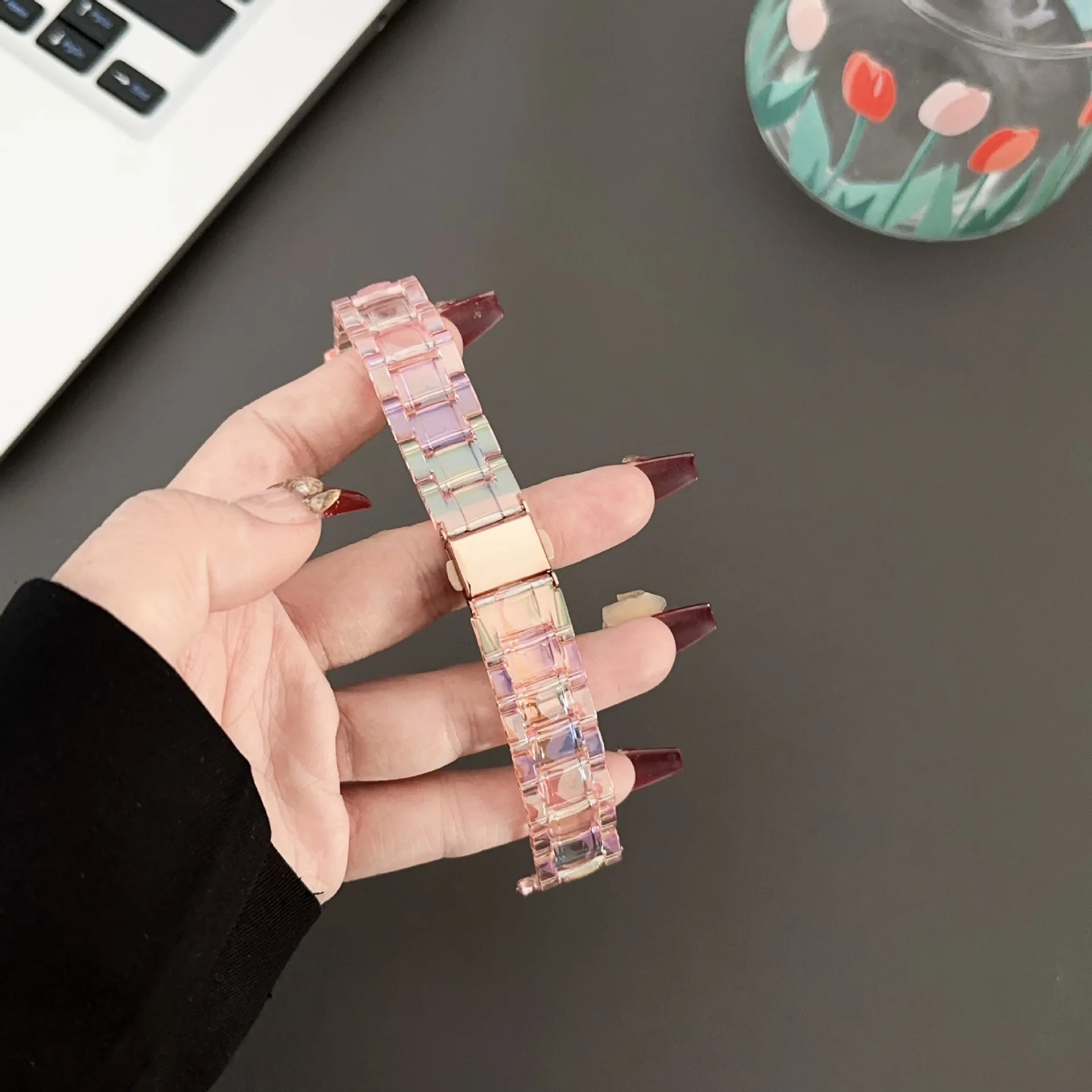 Slim Resin Watch Strap - Lightweight Bracelet Wristband