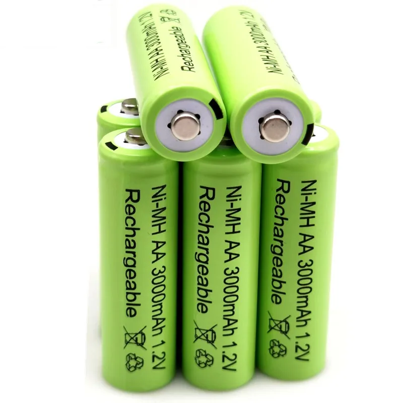 100% new 1 2V 3000 mAh NI MH AA Pre-cargado bateras recargables NI-MH recargable batera para juguetes micrfono de la cmara |
