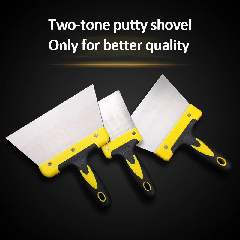 4/6/8/10/12/14/16inch Stainless Steel Putty Knife Scraper Shovel Paint Tools Construction Tools Household Industrial Cleaning