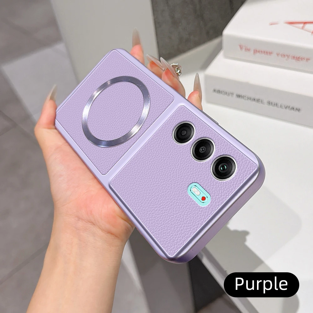 Luxury Leather Matte Magnetic Soft TPU Phone Case