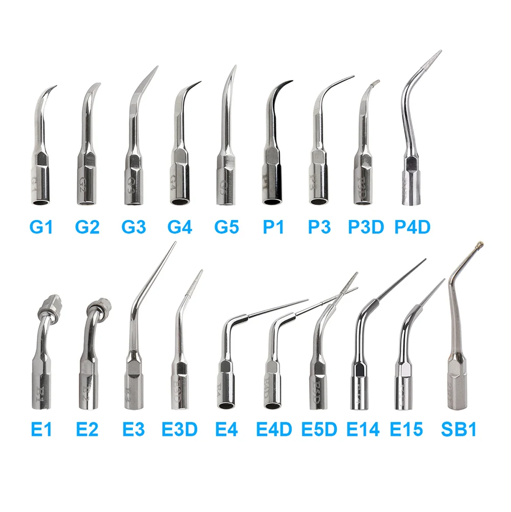 

5PCS Dental Ultrasonic Scaler Tip Scaling Periodontics Endodontics Endo Perio Scaling Tips G P E Fit For Scaler Handpiece