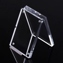 Crystal Clear Acrylic Magnetic Photo Display Frame - Elegant Stand - 10x15cm