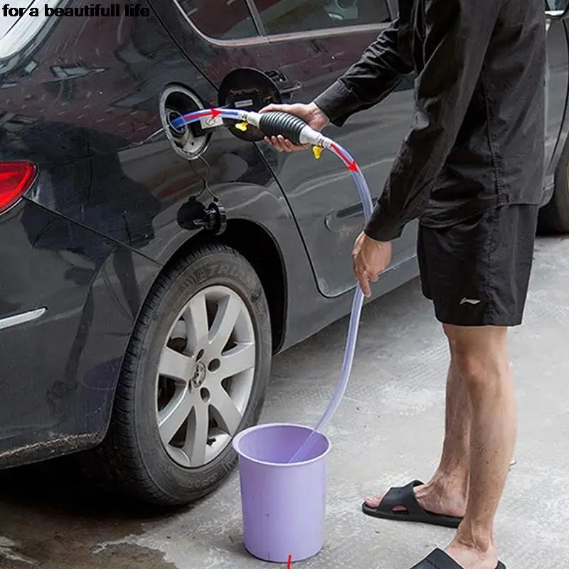 Car Fuel Pump 1pc Car Fuel Tank Sucker Oil Transfer Petrol Diesel Liquid Manual Pump Engine Oil Change Accessory tool