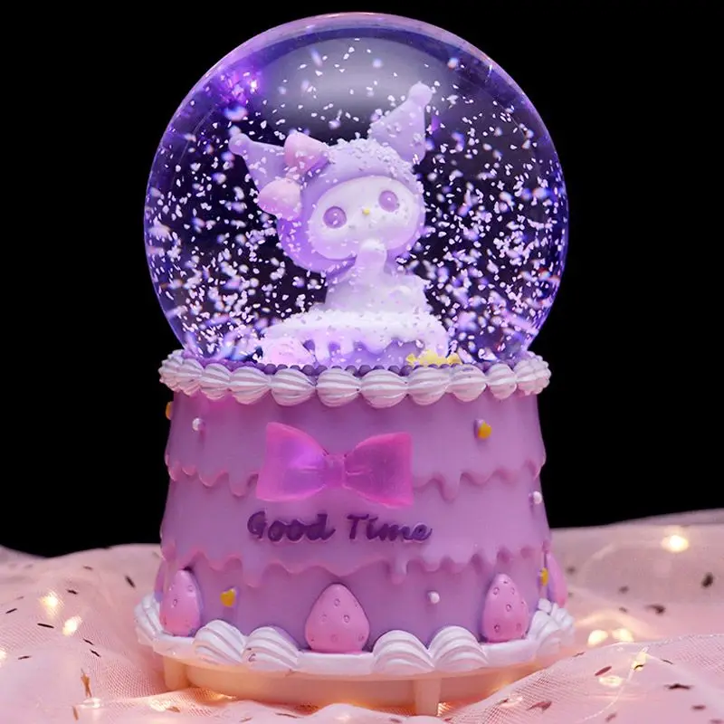 

Kuromi Cinnamoroll Sanrio аниме мультфильм кавайный хрустальный шар настольное украшение девочка сердце девочка дети подарок на день рождения