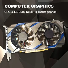 GTX750 4GB DDR5 128BIT Game Graphics Card with Cooling Fan Practical PCI-Express 3.0 Video Card Desktop Computer Gadgets