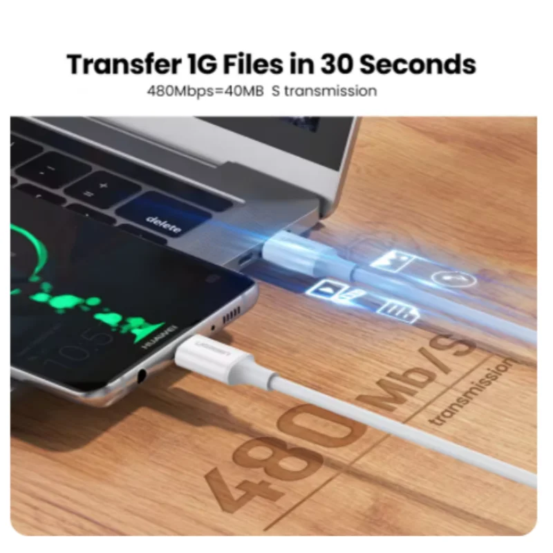 Ugreen High-Speed 60W USB-C to USB-C Fast Charge Data Cable
