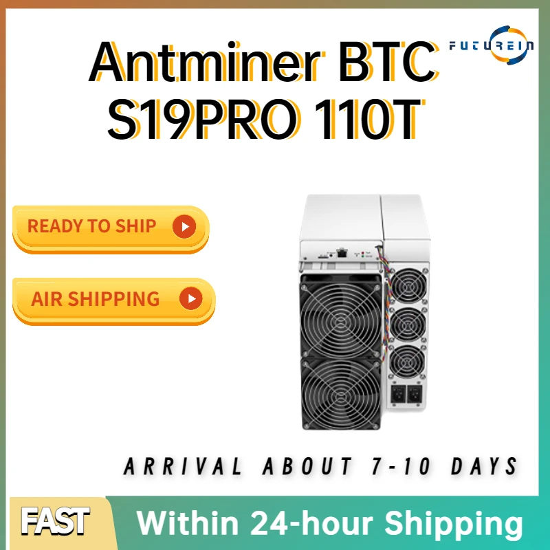 Bitmain Antminer S19 Pro 100T 104T 110T ASIC Bitcoin Miner Mining BTC  Crypto Mining Machine Ready To Ship - AliExpress