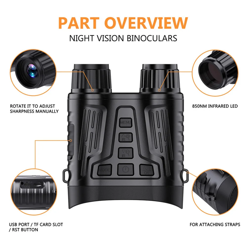 4K Digital Night Vision Goggles Binoculars Rechargeable Night Vision Goggles With 3.2 2