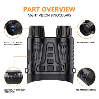 4K Digital Night Vision Goggles Binoculars Rechargeable Night Vision Goggles With 3.2 2
