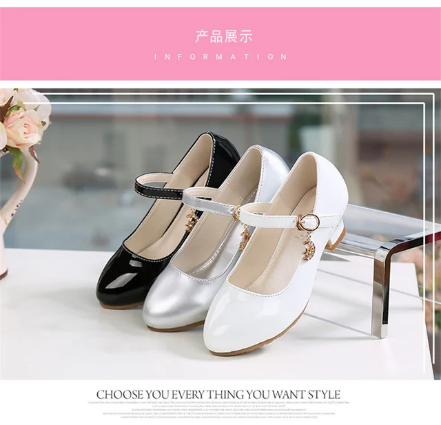 Ballerines Princesse Pour Fille - Simili Cuir Avec Bride Scratch - Taille 21 à 36