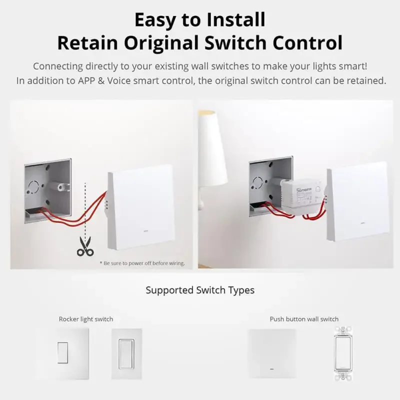 SONOFF MINI R2 / ZBMINIR2 / ZBMINI-L2 Voice Control MINI Switch Zigbee / WiFi Smart Switch Work With Alexa eWelink Google Home 5