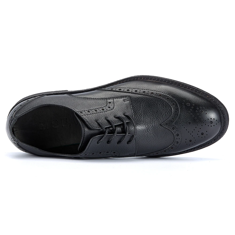 New Trend Full-grain Genuine Leather Soft Comfortable Formal Dress Shoes for Men Business