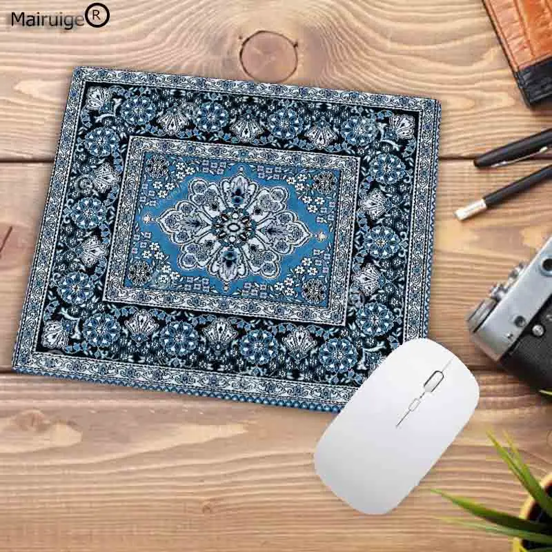 Elegant Persian-Style Floral Mouse Pad - Small Non-Slip Desk Accessory, 22x18cm
