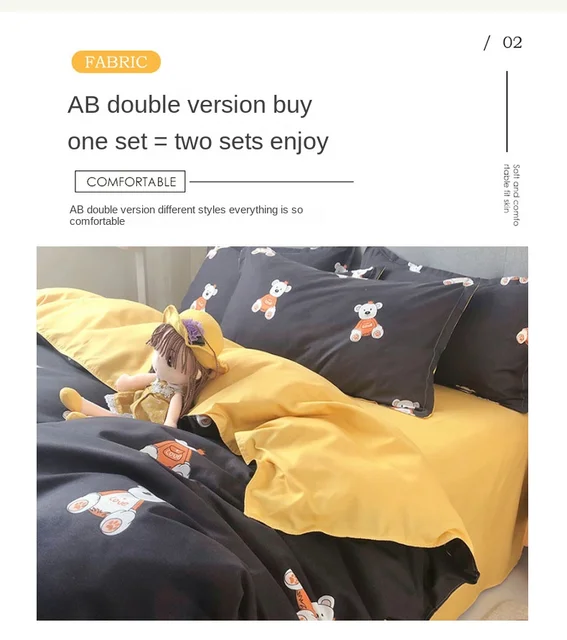 Juego de ropa de cama para 2 dormitorios, funda Nórdica, en la sábana  colcha, King, Nordic 135, Queen Size 135x190, 200x200, boda - AliExpress