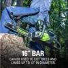 80V 16" Brushless Cordless Chainsaw (Great For Tree Felling, Limbing, Pruning, and Firewood / 75+ Compatible Tools 4