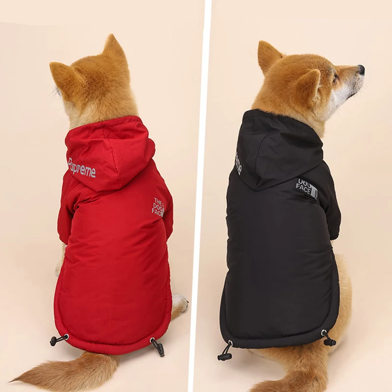 Abrigo impermeable para perros y gatos, Chaqueta de algodón cálida para cachorros, Sudadera con capucha reflectante, ropa de otoño e invierno 6