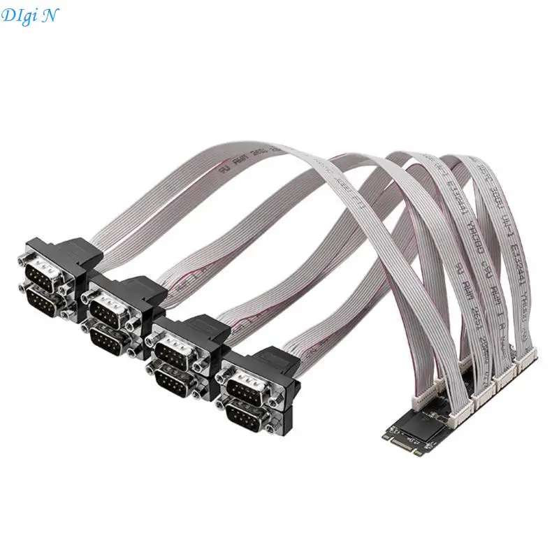 새로운 M2-8 포트 RS232 직렬 확장 카드 라이저-어댑터 지원 NVME B+M 키 고성능 칩 EXAR 17V358 R2LB