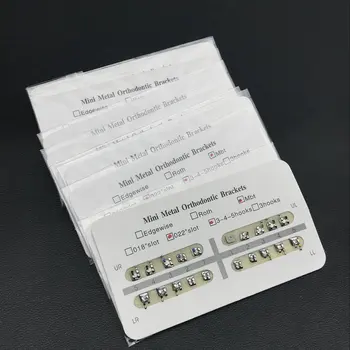 10 แพ็คทันตกรรมจัดฟันวงเล็บโลหะวงเล็บ MINI Roth/MBT/Edgewise 022 สล็อตทันตแพทย์วงเล็บทันตกรรมวงเล็บโลหะ 18