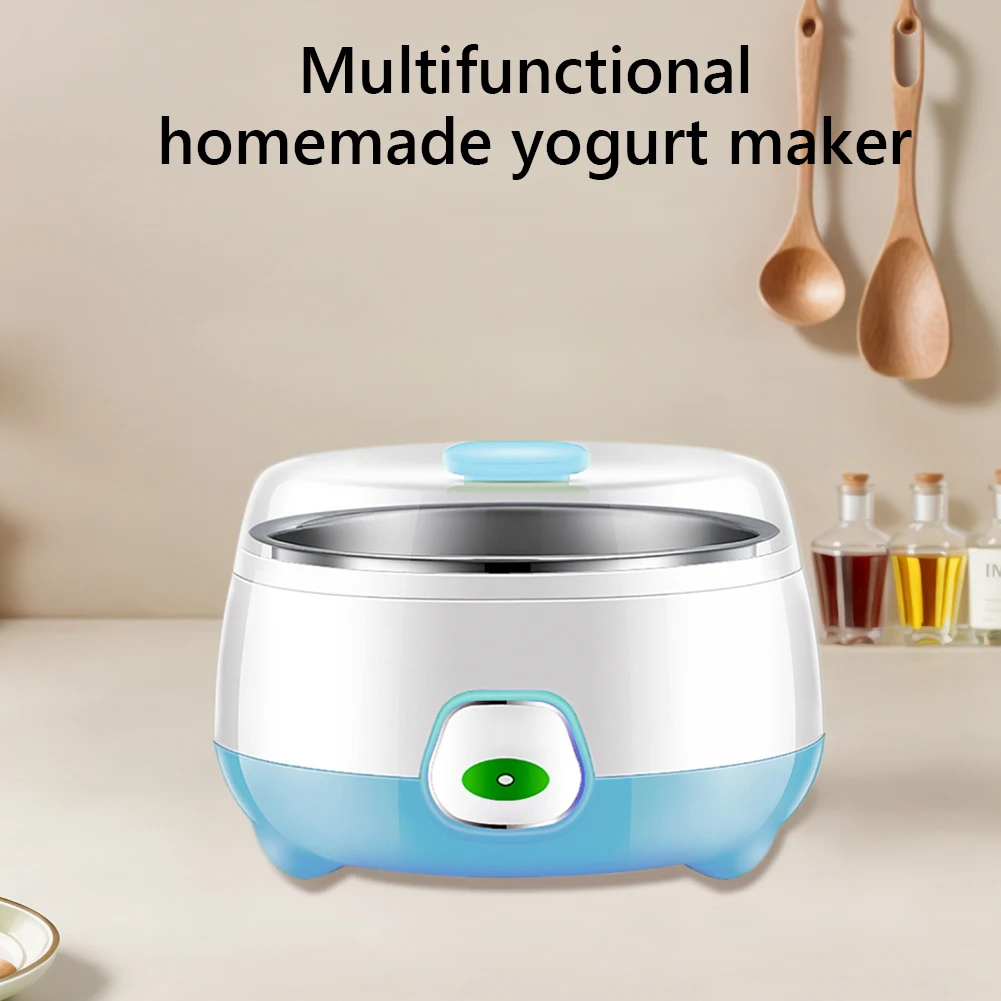 1L Automatic Yogurt Machine Multifunctional Electric Mini Yogurt Maker Stainless Steel Natto Fermenting Machine for DIY