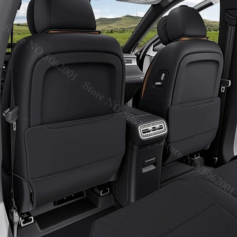 Hongqi HS6 PHEV 2025 2026 2027 자동차 뒷좌석 안티 킥 패드 가죽 안티 웨어 안티 더티 시트 백 프로텍터 매트 액세서리