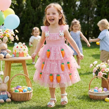 Girls Bunny Tutu Easter Dress 1