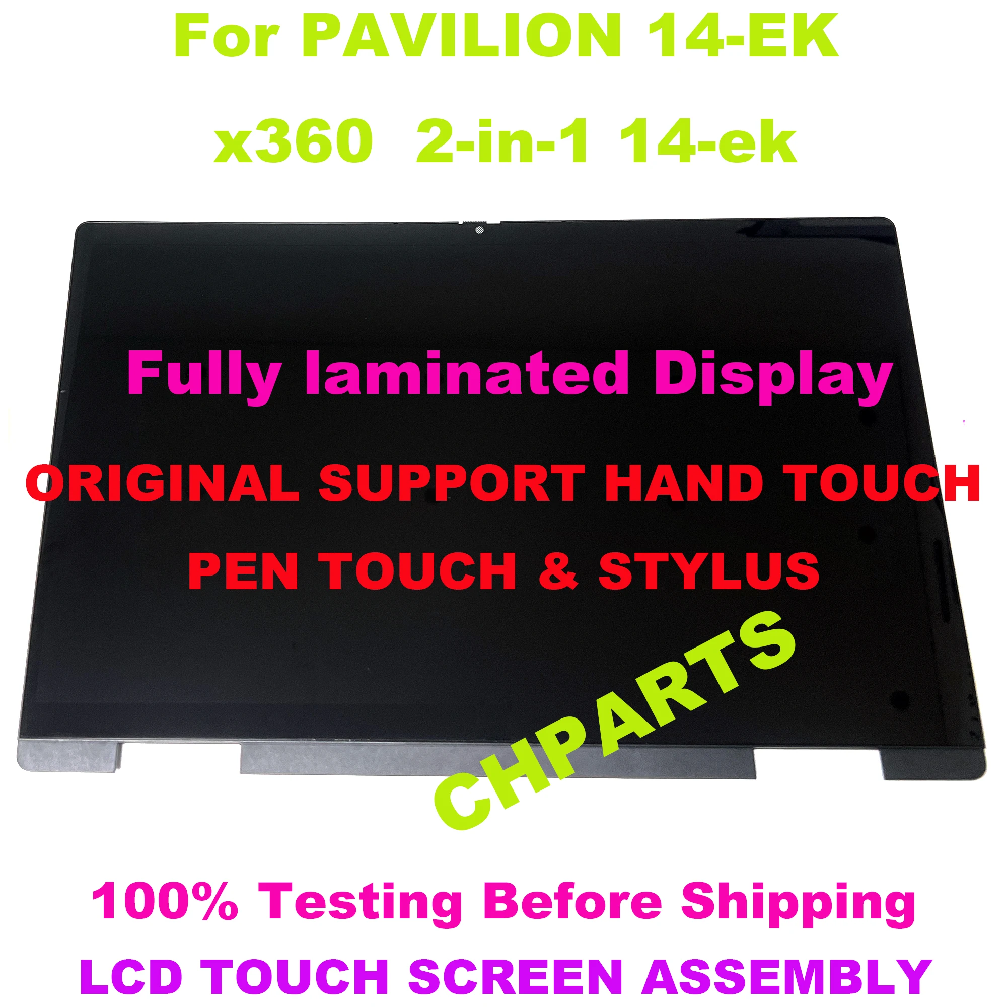 

N09468-001 14“ For HP Pavilion x360 14 EK 14-ek 2-in-1 Lapotp Lcd Touch Screen Replacement Assembly 250 nits, 45% NTSC 1920*1080