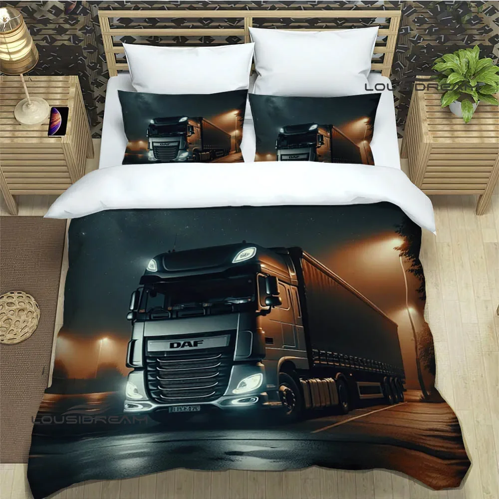 3D DAF truck Retro printed Bedding Sets exquisite bed supplies set duvet cover comforter set bedding set luxury birthday gift 4