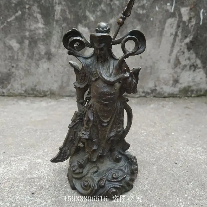 

Antique Miscellaneous Collection Ancient Alloy Purple Pass Public Relations Second Master Wu Caishen Copper