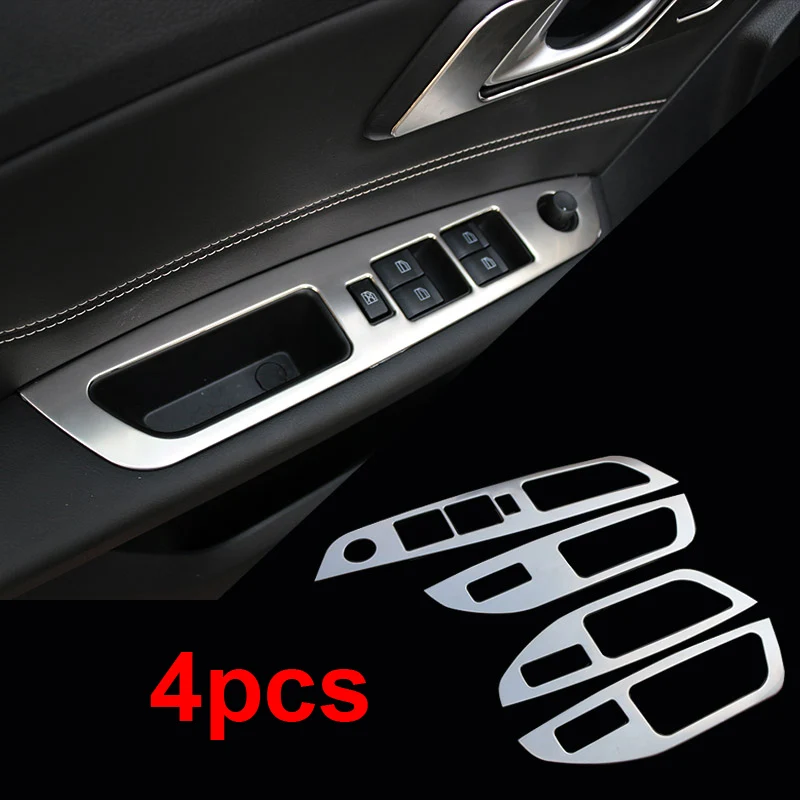 

Stainless Steel For FAW BESTURN X40 Interior Door Lift Glass Switch Panel / Inner Door Handle / Sound Horn Decoration Frame