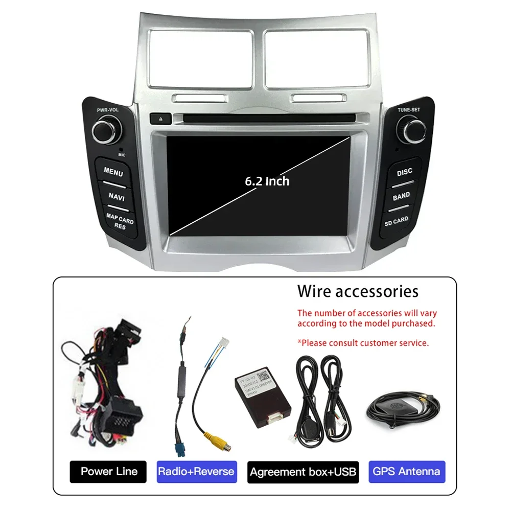 토요타 야리스 XP90 비츠 플라츠 2005-2012용 안드로이드 13 CarPlay 카 라디오 GPS 네비게이션 WiFi 4G 스테레오 멀티미디어 플레이어 헤드유닛