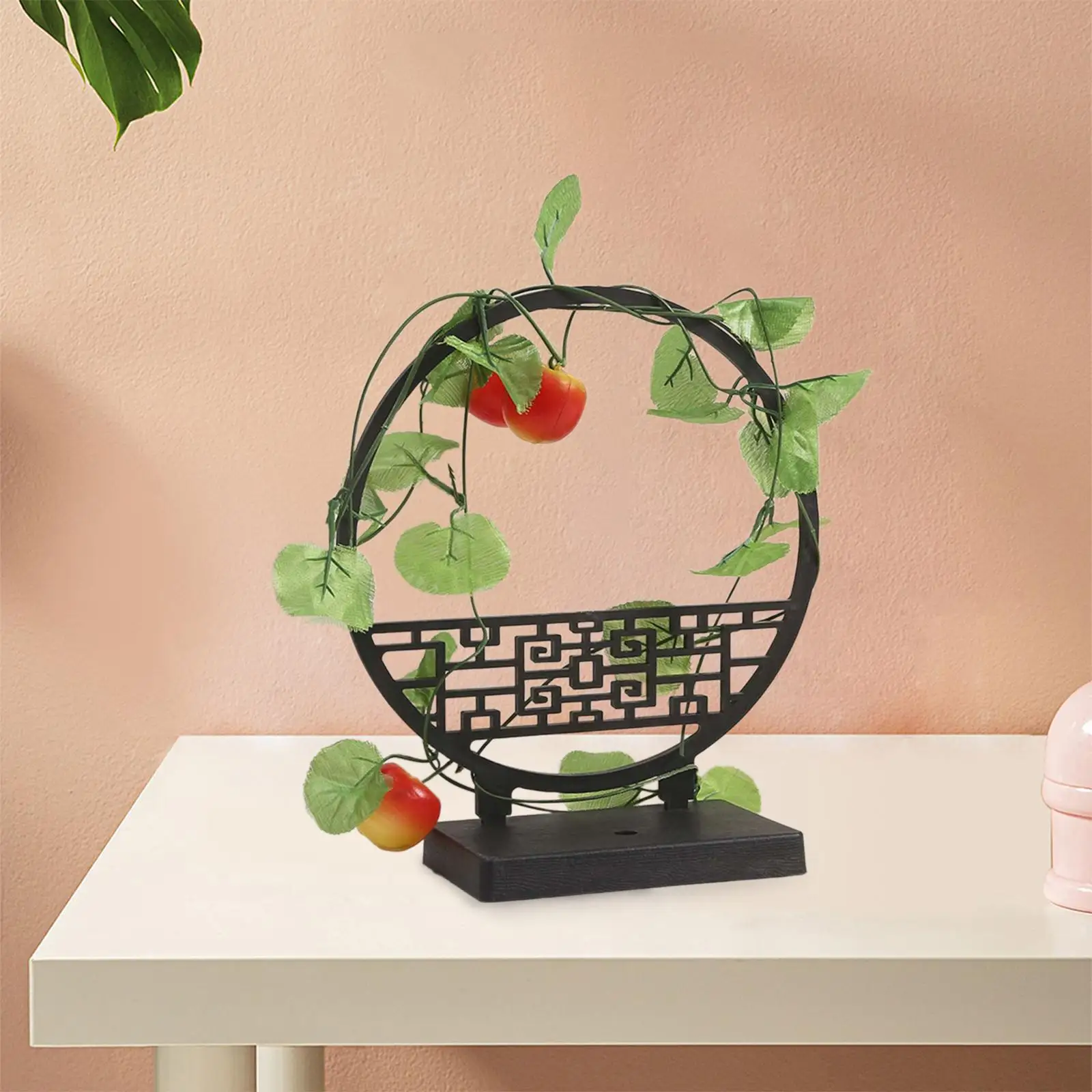 Tabletop Decoration Bonsai Accessory Elegant DIY Plant Stand Chinese Screen Ornament for Bedroom Home Entrance Bookstore Hotel