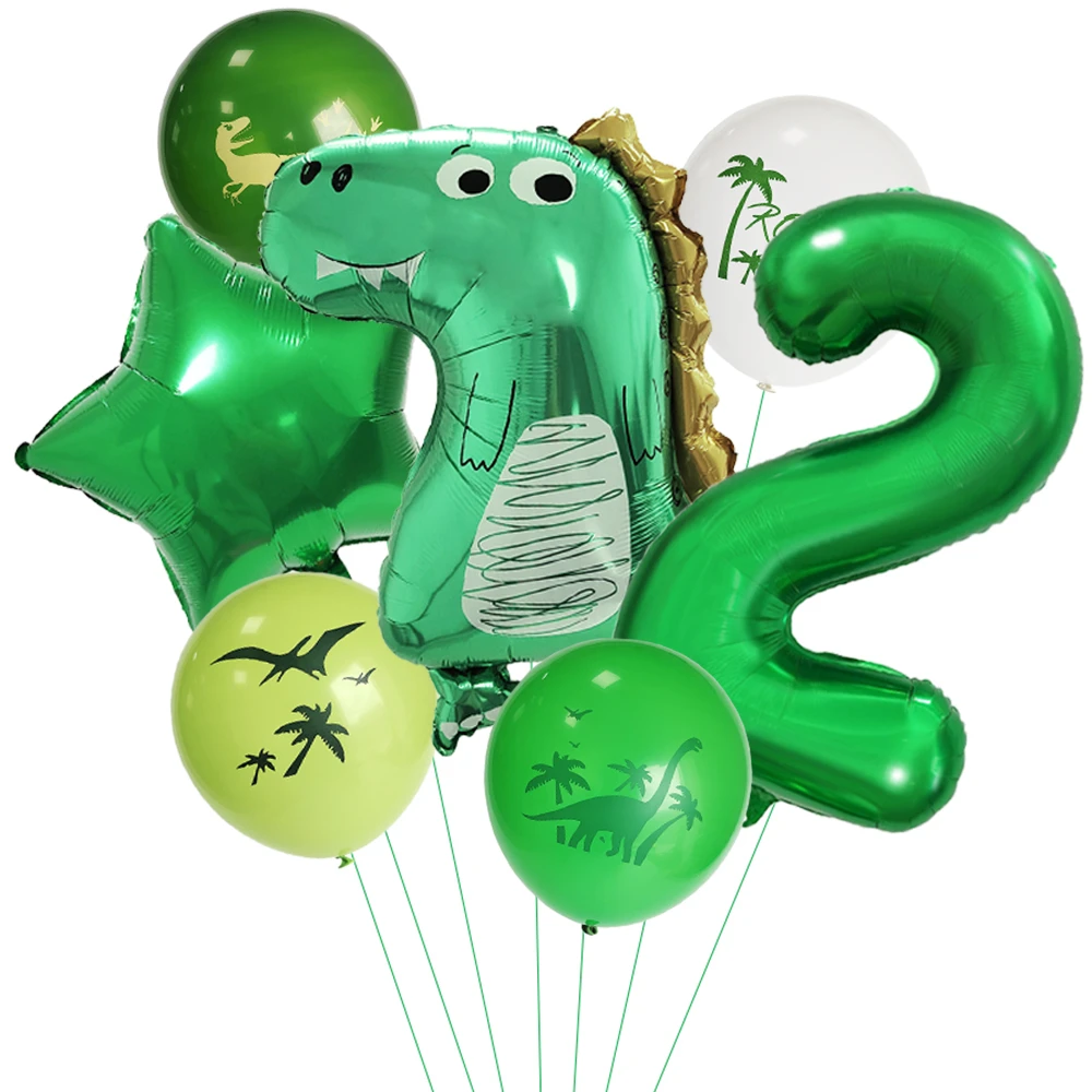 Dinosaurier-Party-Luftballons 1 2 3 Jahre Dinosaurier-Geburtstags-Nummer-Luftballons Junge Wilde Tiere Baby-Shower-Party-Dekorationen – Detail 3