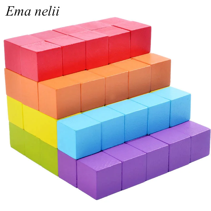 100pcs-2-5CM-Cube-Rainbow-Wooden-Building-Blocks-Stacking-Toy-Baby ...