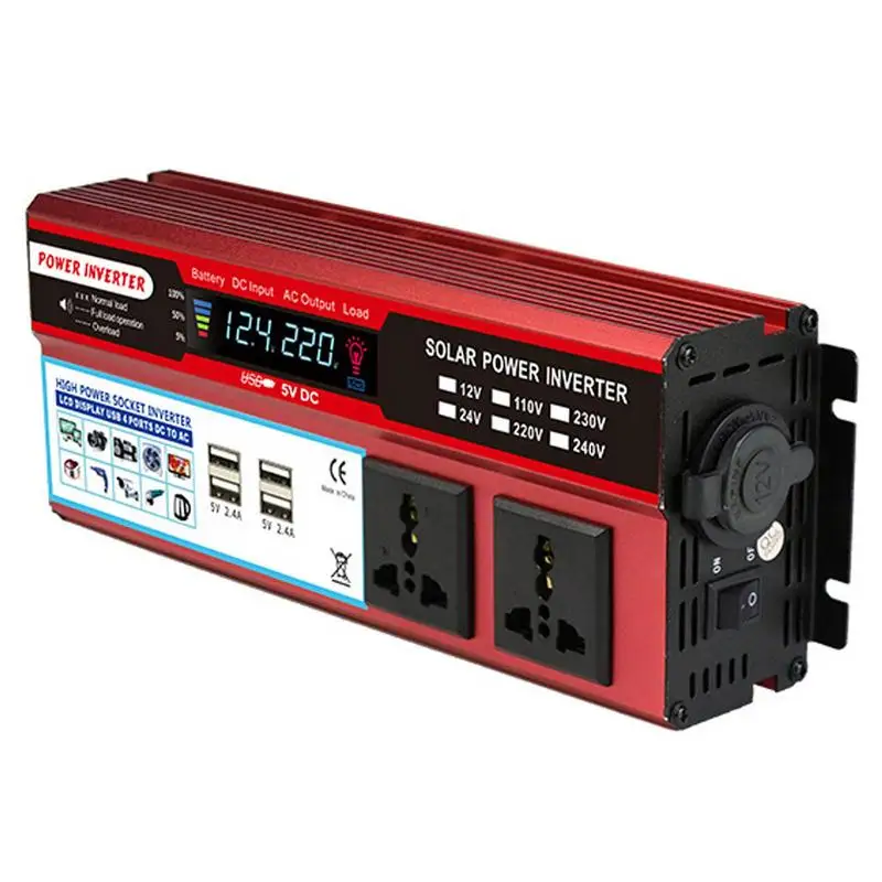 

Portable Power Inverter Multifunction Modified Car Power Inverter AC 100V-120V/AC 220-240V 2000W Vehicle Power Inverter With