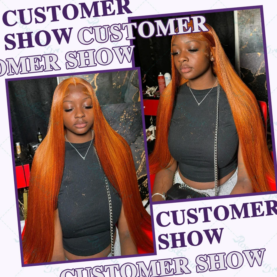 #350 Color Straight Hair Weave Bundles Brazilian Hair Ginger Orange Bundles Colored Human Extensions For Women
