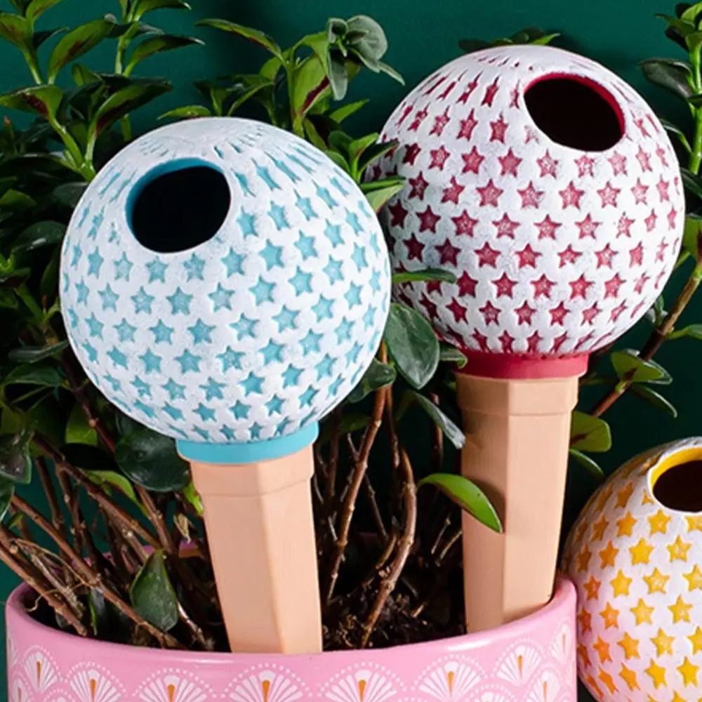 4Pcs Self Watering Planter Insert Plant Terracotta Watering Spikes Self Watering Globe Shape Plant Watering System
