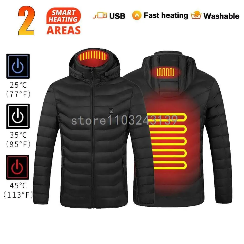 thumbnail image 1 of Chaqueta calefactable para otoño e invierno, chaleco cálido para hombre y mujer, chaleco calefactable, chaqueta calefactora eléctrica con USB, para caza, senderismo, acampada, 1 of 5