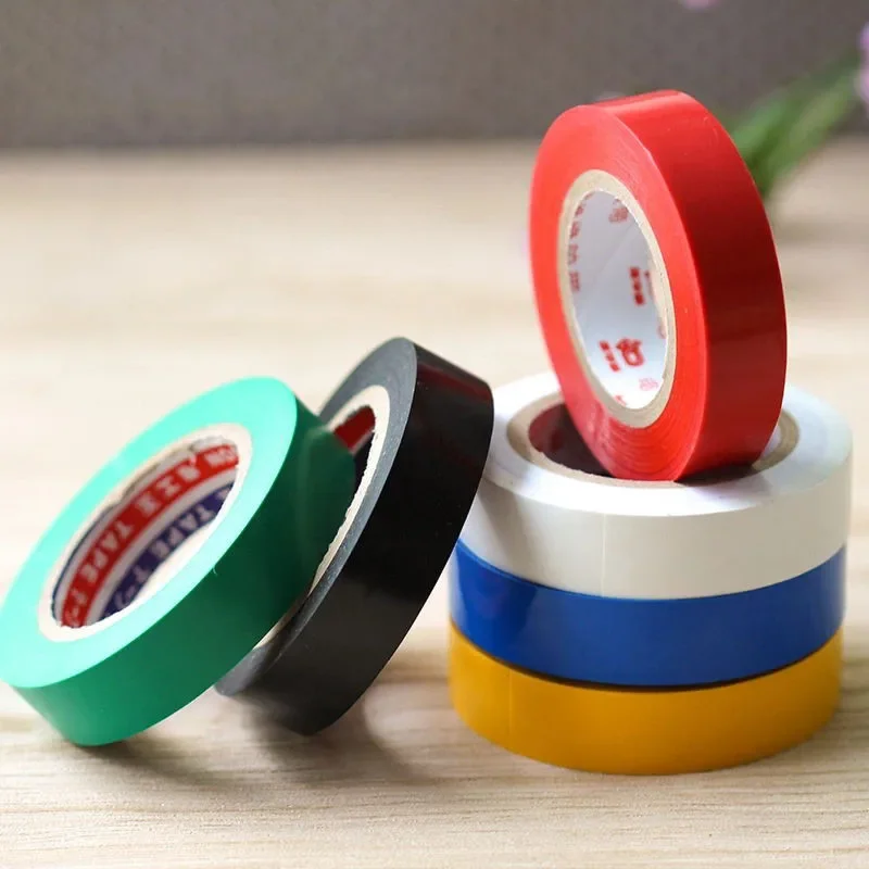 Color Electrical Tape PVC Wear-resistant Flame Retardant Lead-free Insulating Waterproof Eletrician White Black Red Blue Green