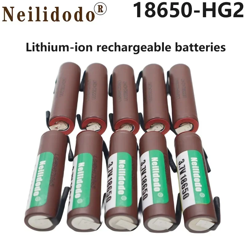 

Aviation Arrived 18650 Battery HG2 30A Discharge 3.7V Rechargeable Lithium Ion Ribbon Solder Charger for Flashlights, Drones,Etc