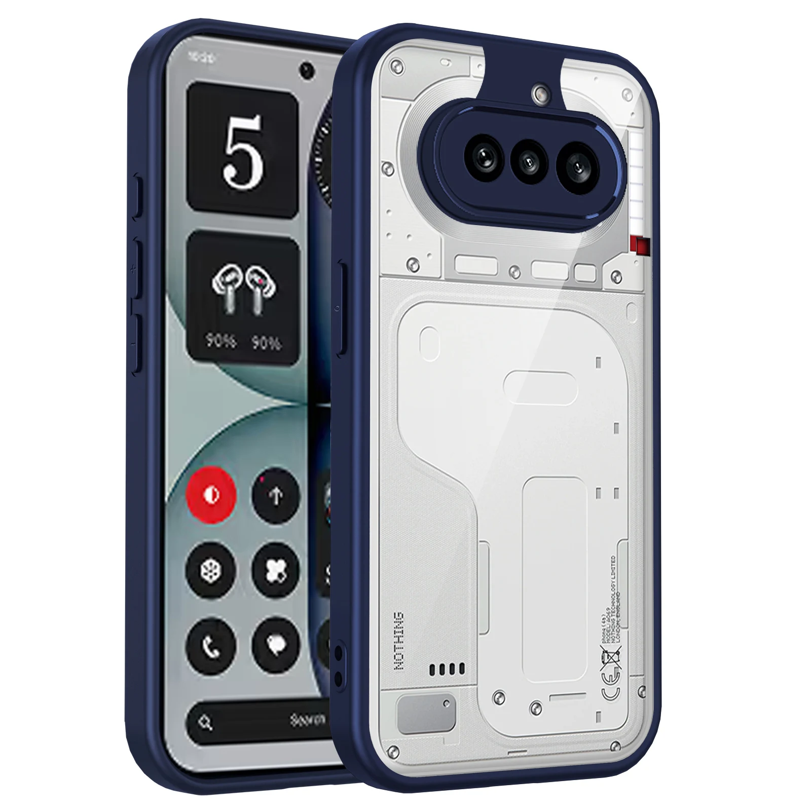 Shockproof Silicone Plating Bumper Case with Clear Back Cover and Hard Matte Finish