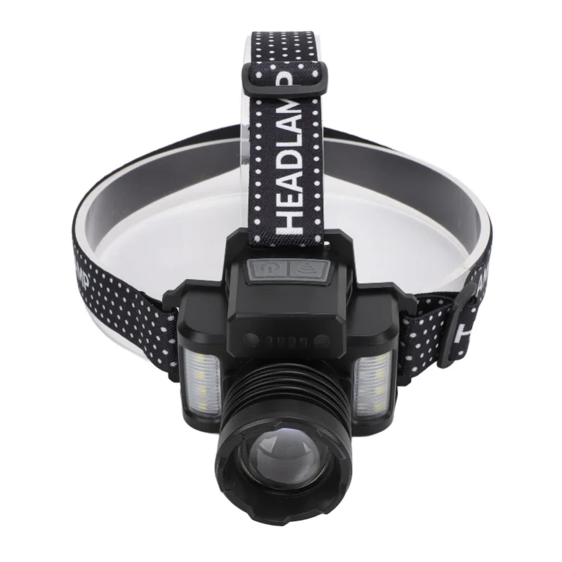 30W LED 대형 헤드라이트 충전식 방수 초고휘도 백색 LED는 충전 표시등이 있는 야외 헤드라이트를 증폭시킵니다.