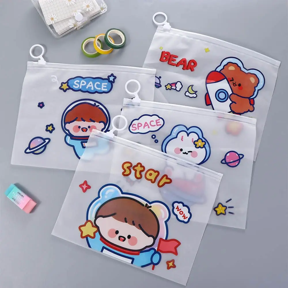 

Document Bag File Folder Pen Case Office Supplies Transparent File Bag Pencil Case Astronaut File Bag File Storage Bag