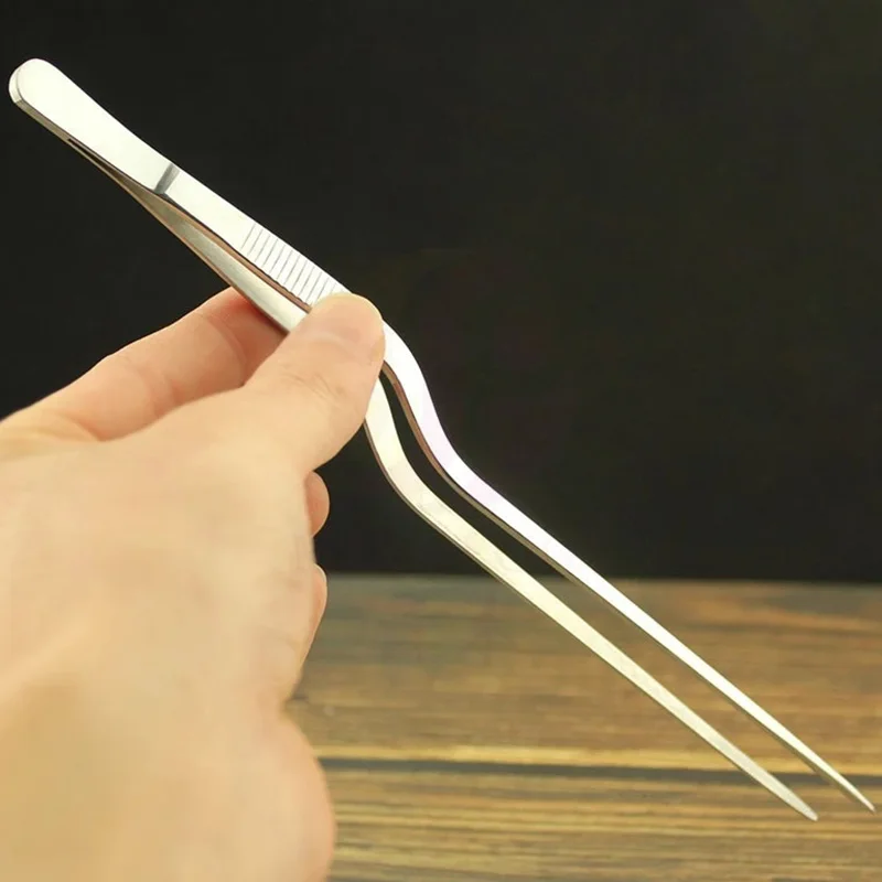 Kitchen Tongs BBQ Tweezer Food Clip Stainless Steel Cooking Utensils Food Design Styling Decor